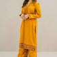 ZARQA - Mustard Yellow Silk Karandi Embroidered 2-Piece Suit | Winter Collection 2025