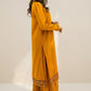 ZARQA - Mustard Yellow Silk Karandi Embroidered 2-Piece Suit | Winter Collection 2025