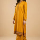 ZARQA - Mustard Yellow Silk Karandi Embroidered 2-Piece Suit | Winter Collection 2025