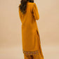 ZARQA - Mustard Yellow Silk Karandi Embroidered 2-Piece Suit | Winter Collection 2025