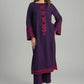 ZILL - Purple Alpine Peach Embroidered 2-Piece Suit | Winter Collection 2025