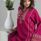 DURRAH - Marina Wool Pink Embroidered 2-Piece Suit | Winter Collection 2025