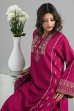 DURRAH - Marina Wool Pink Embroidered 2-Piece Suit | Winter Collection 2025