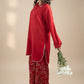 AROOS - Silk Karandi Red Embroidered 2-Piece Suit | Winter Collection 2025