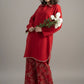 AROOS - Silk Karandi Red Embroidered 2-Piece Suit | Winter Collection 2025