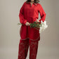 AROOS - Silk Karandi Red Embroidered 2-Piece Suit | Winter Collection 2025